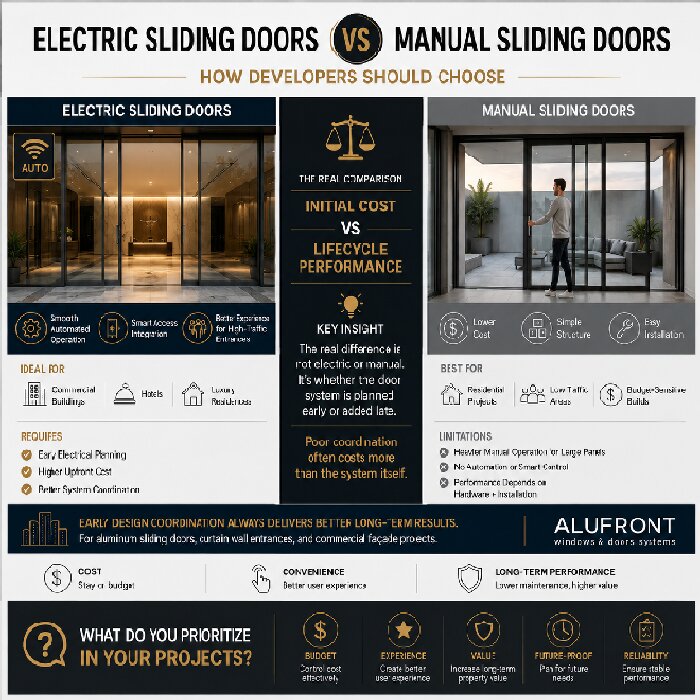 Electric Sliding Doors vs Manual Sliding Doors: Which Is Better for Developers?
