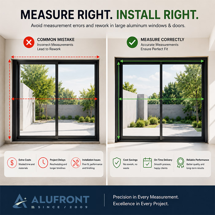 Installing Large Aluminum Doors & Windows: How to Avoid Measurement Errors and Rework