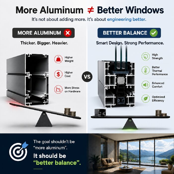 More Aluminum Does Not Always Mean Better Windows | Smart Window System Design