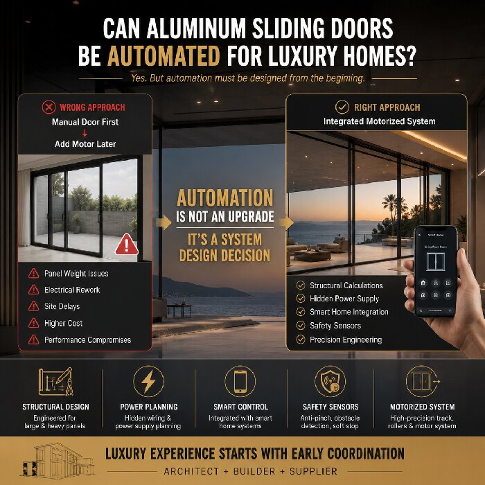 Can Aluminum Sliding Doors Be Automated for Luxury Homes?