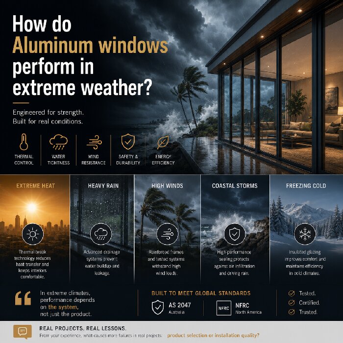 How Aluminum Windows Perform in Extreme Weather Conditions: What Builders and Developers Need to Know