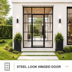 ALUFRONT SteelVista™ Steel Look Aluminum Hinge Door System